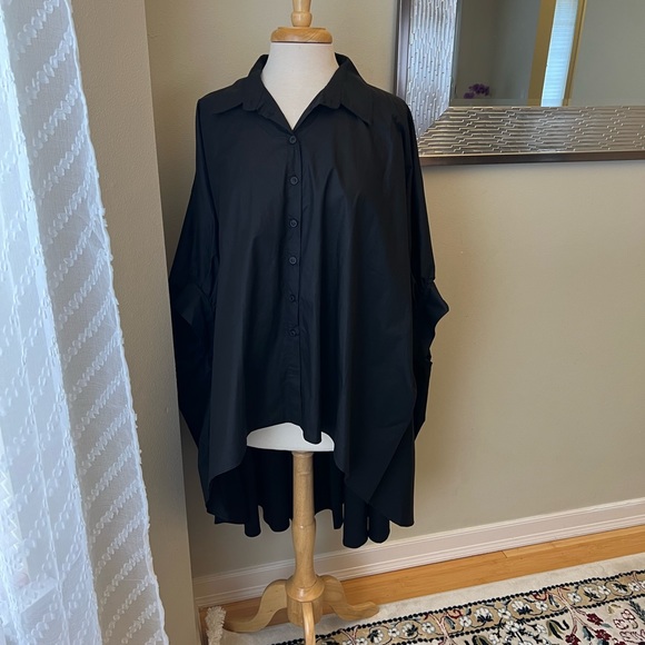 TOV Cape Button Front Shirt Size 44 XL - Picture 3 of 6